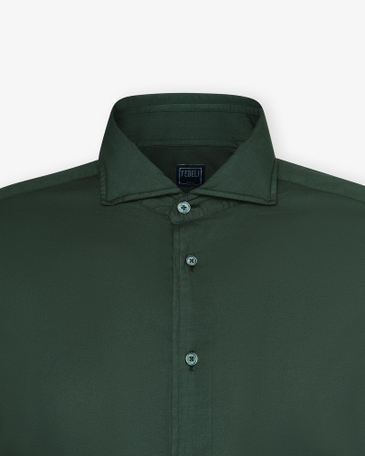 Fedeli - Whisper shirt SEAN - Dark green