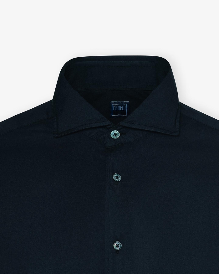 FEDELI Fedeli - Whisper shirt SEAN - Navy