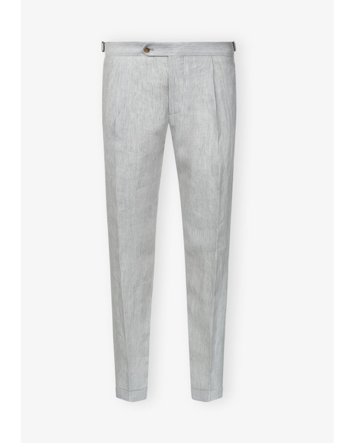 BERWICH Berwich - Trousers retrolong - Linen - Grey