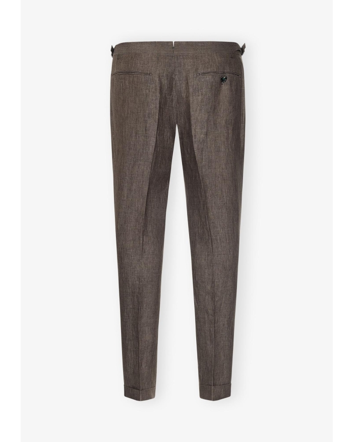 BERWICH Berwich - Trousers retrolong - Linen - Brown
