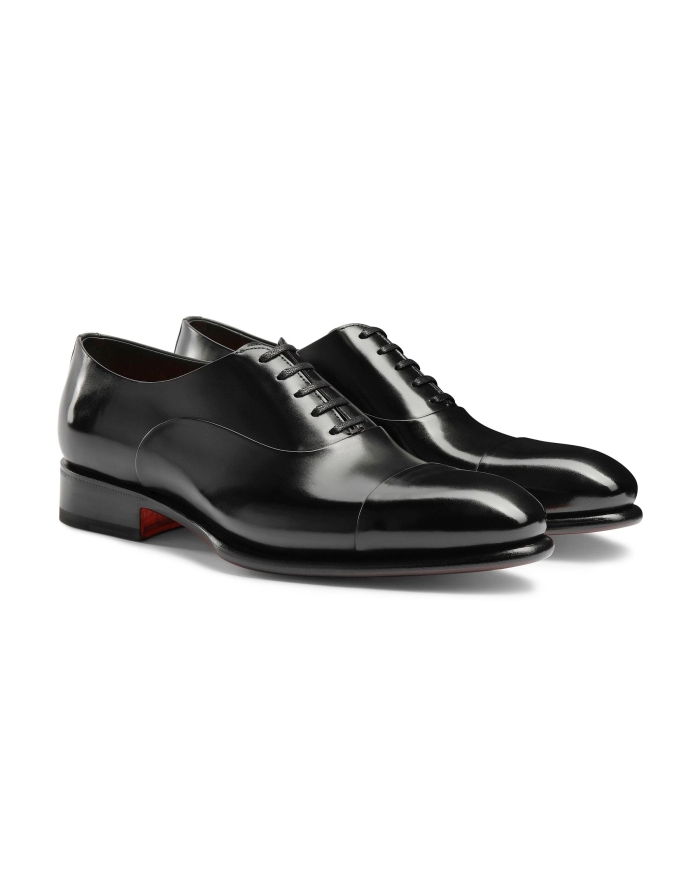 SANTONI Santoni - Oxford polished leather - Black