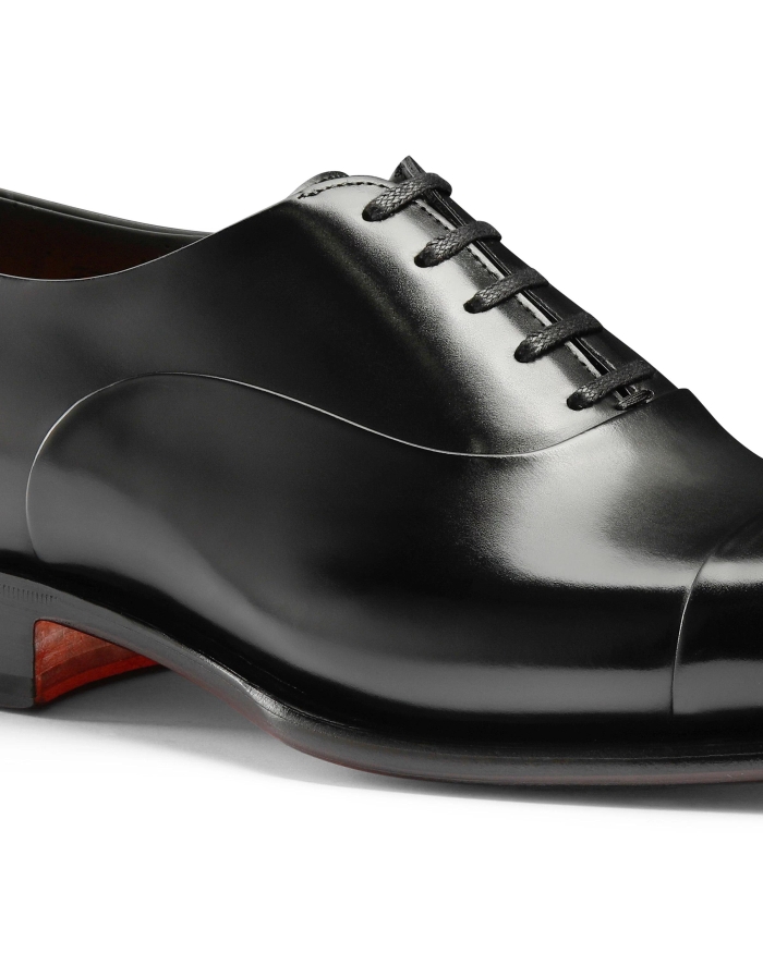 SANTONI Santoni - Oxford polished leather - Black