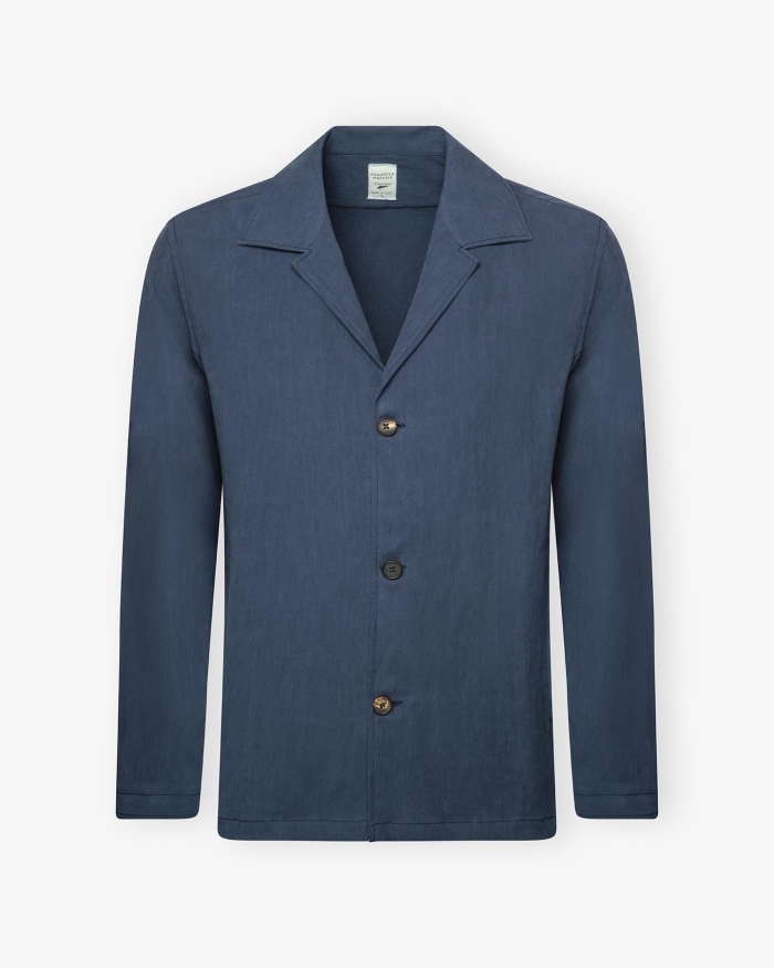 EMANUELE MAFFEIS E. Maffeis x Solbiati - Shirt jacket linen - Blue