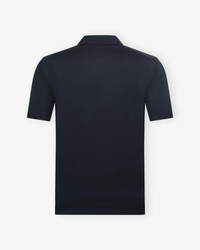 Kiton - Polo short sleeve - Fine cotton - Navy