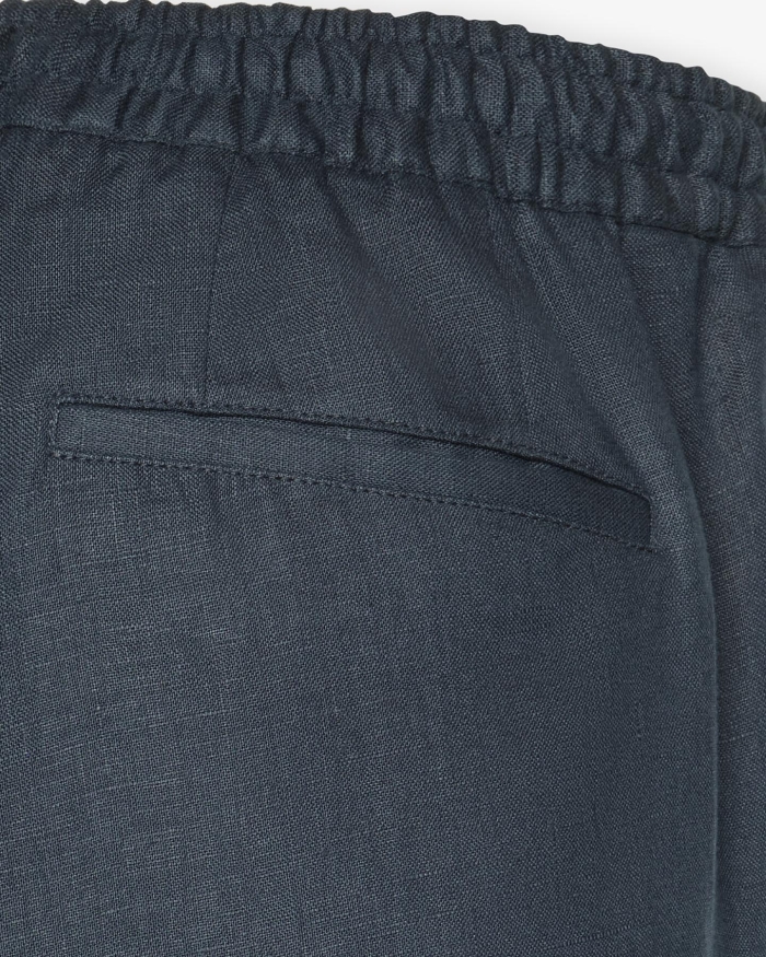 KITON Kiton - Trousers linen - Navy