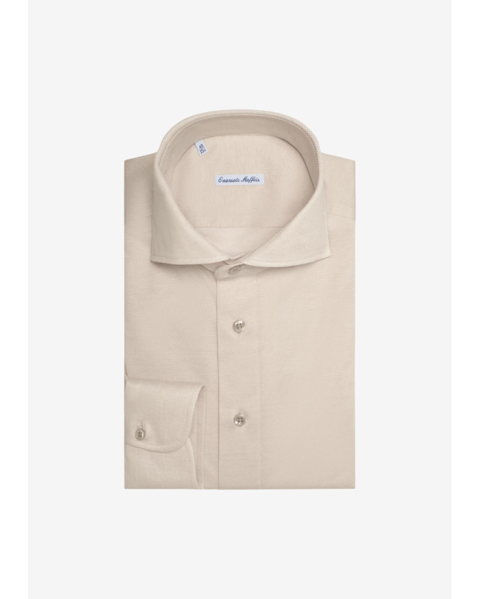 EMANUELE MAFFEIS Emanuele Maffeis - Shirt stretch pique - Sand