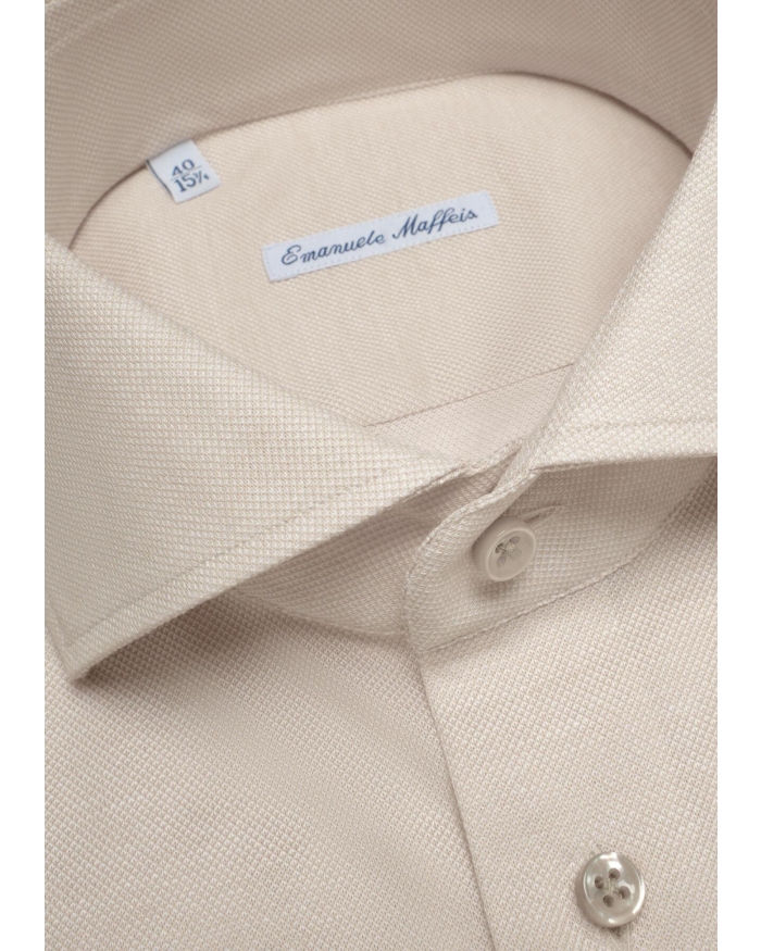 EMANUELE MAFFEIS Emanuele Maffeis - Shirt stretch pique - Sand