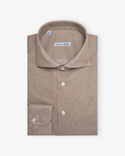 Emanuele Maffeis - Shirt stretch pique - Taupe