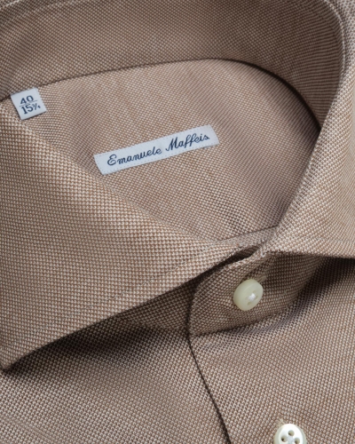 Emanuele Maffeis - Shirt stretch pique - Taupe