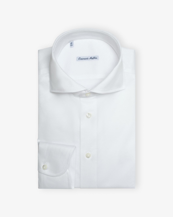 EMANUELE MAFFEIS Emanuele Maffeis - Shirt stretch pique - White