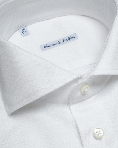 Emanuele Maffeis - Shirt stretch pique - White