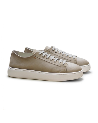 Santoni - Sneaker silk suede - Sand