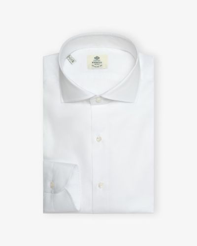 Luigi Borrelli - Shirt fine twill cotton - White