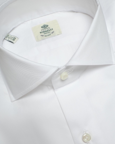 Luigi Borrelli - Shirt fine twill cotton - White
