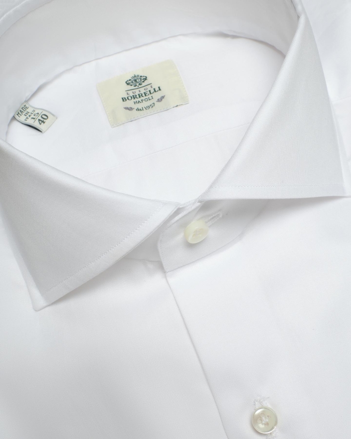 BORRELLI NAPOLI Luigi Borrelli - Shirt fine twill cotton - White