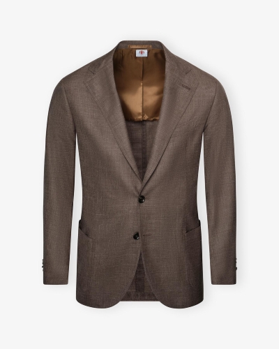 Borrelli Napoli - Jacket wool silk linen - Brown