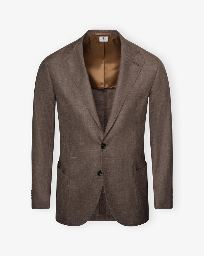 BORRELLI NAPOLI Borrelli Napoli - Jacket wool silk linen - Brown