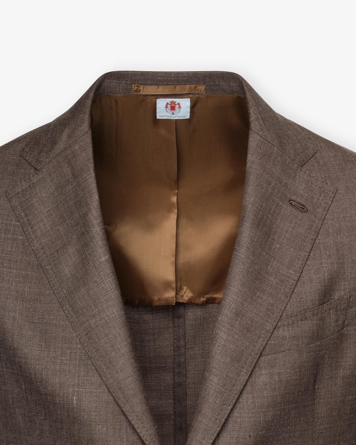 BORRELLI NAPOLI Borrelli Napoli - Jacket wool silk linen - Brown