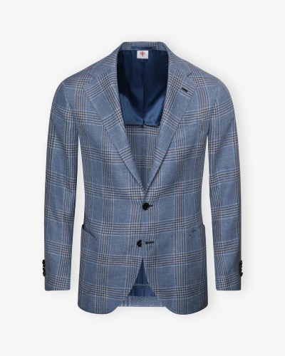 Borrelli Napoli - Jacket linen silk cotton - Light blue