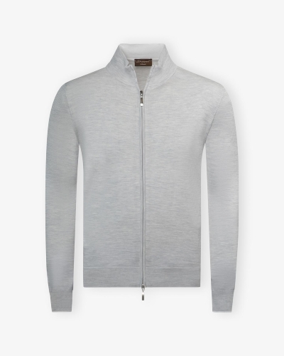 Doriani Cashmere - Vest full zip - Silk cotton - Grey