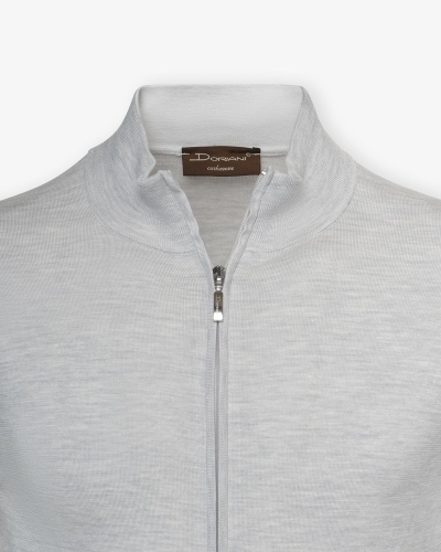 Doriani Cashmere - Vest full zip - Silk cotton - Grey