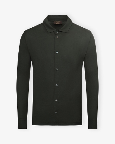 Zanone - Polo shirt long sleeve - Ice cotton - Dark green