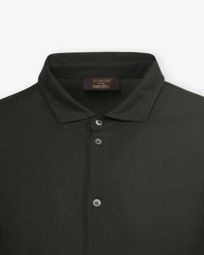 Zanone - Polo shirt long sleeve - Ice cotton - Dark green