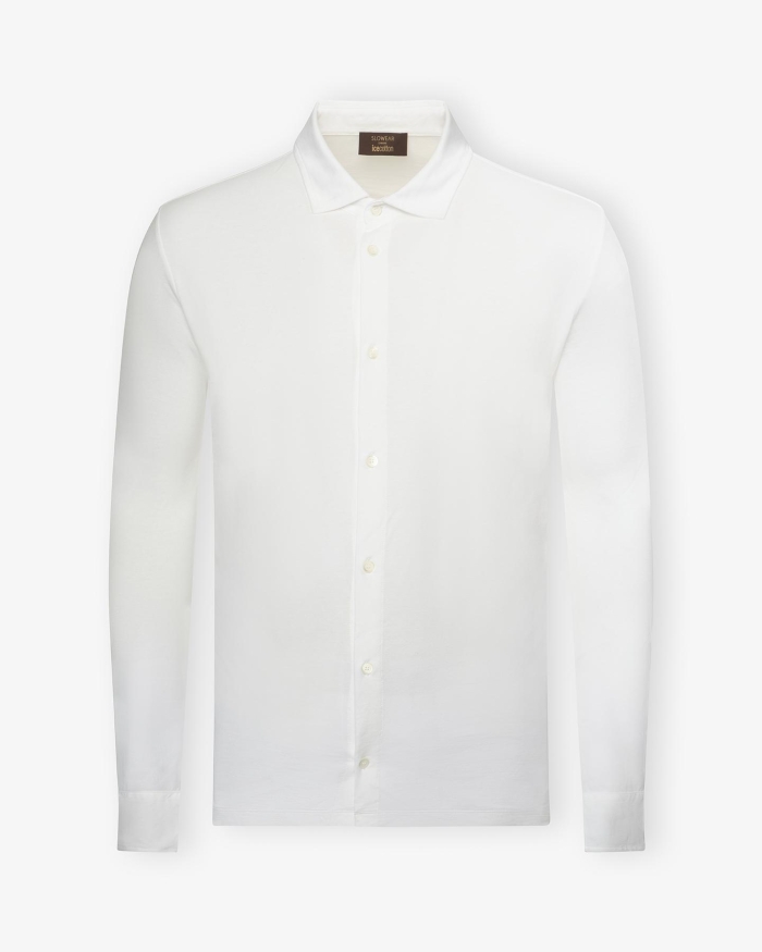 ZANONE Zanone - Polo shirt long sleeve - Ice cotton - White