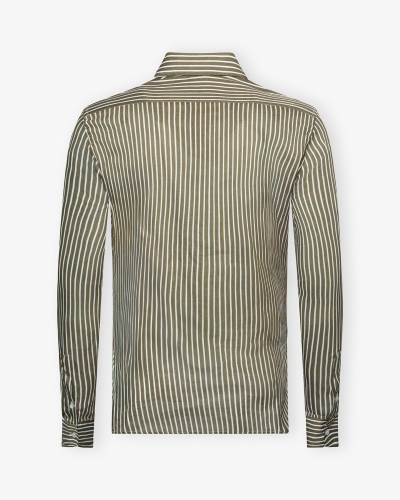 Fedeli - Shirt Sean - Whisper cotton - Brown stripes