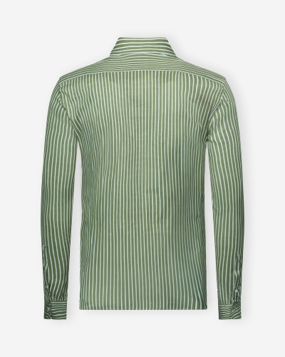 Fedeli - Shirt Sean - Whisper cotton - Green stripes