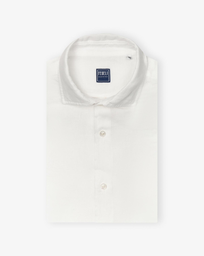 FEDELI Fedeli - Shirt Nick linen - White