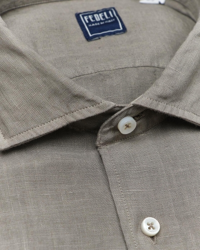 Fedeli - Shirt Nick linen - Greige