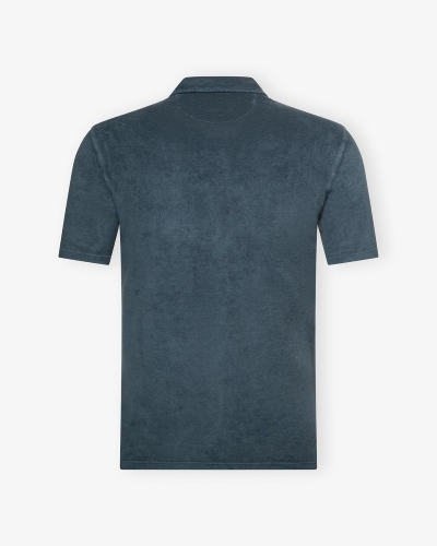 Fedeli - Terry cloth polo short sleeve - Azzurro