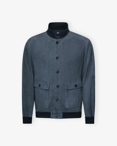 Valstarino - Unlined jacket goat leather - Sea blue