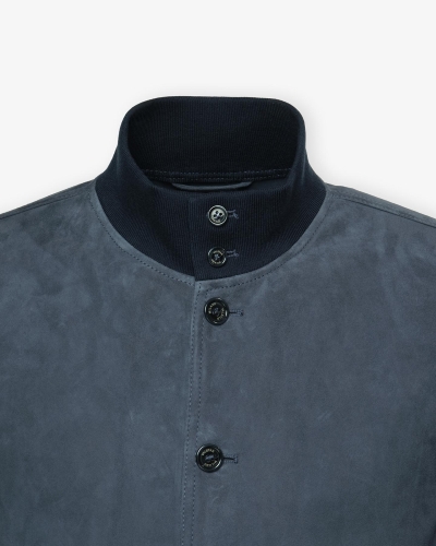 Valstarino - Unlined jacket goat leather - Sea blue