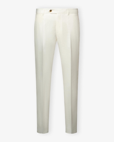 Berwich - Trousers linen - White