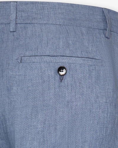 Berwich - Trousers linen - Azzurro