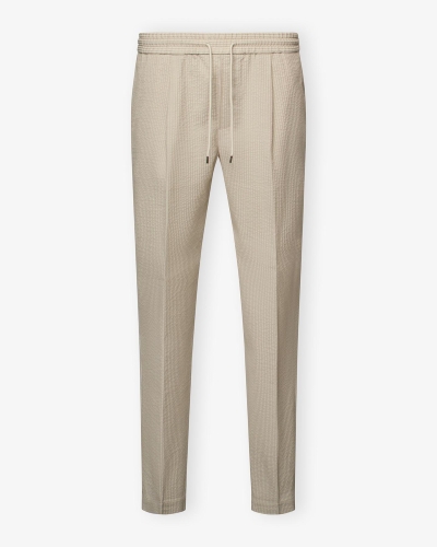JC - Trousers Daniel - Seersucker - Taupe