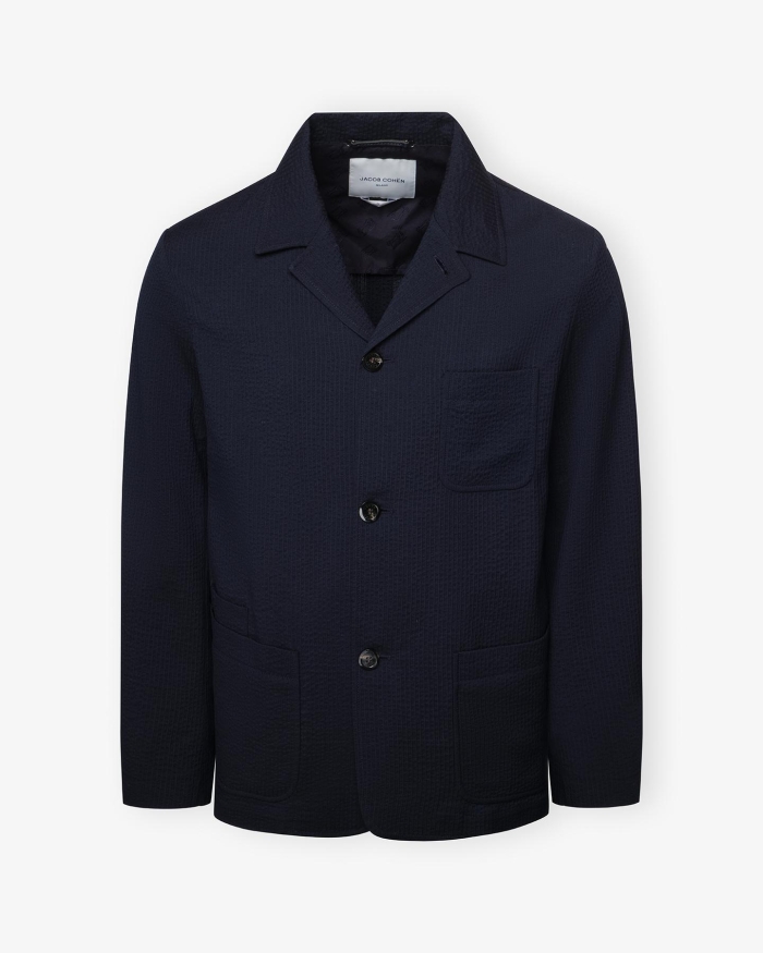 JACOB COHËN Jacob Cohen - Jacket seersucker - Navy