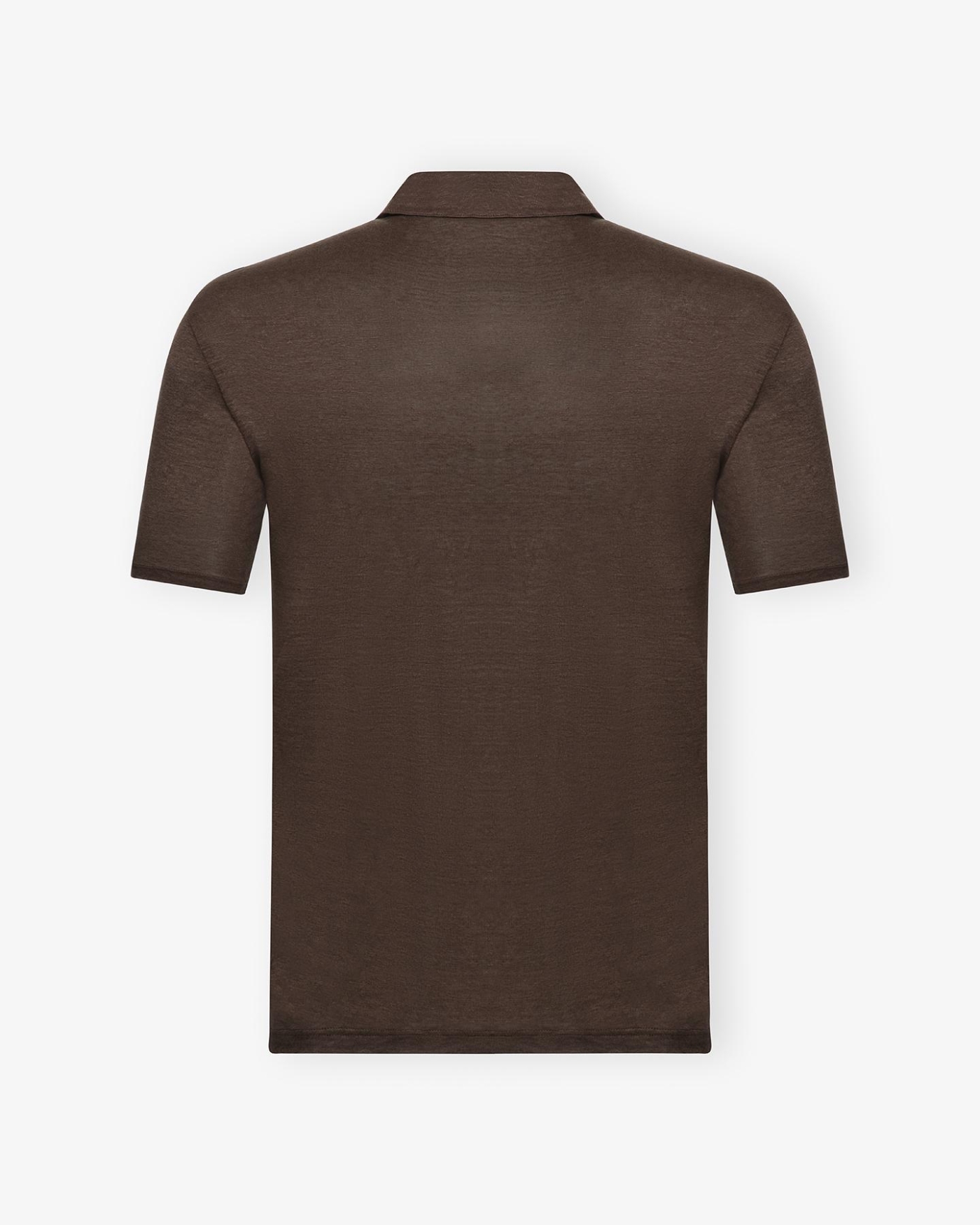 LHDA - Buttonless polo short sleeve - Linen - Brown