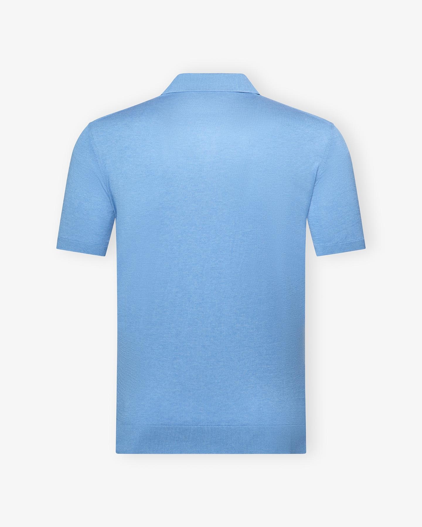 LHDA - Buttonless polo short sleeve - Silk - Azzurro
