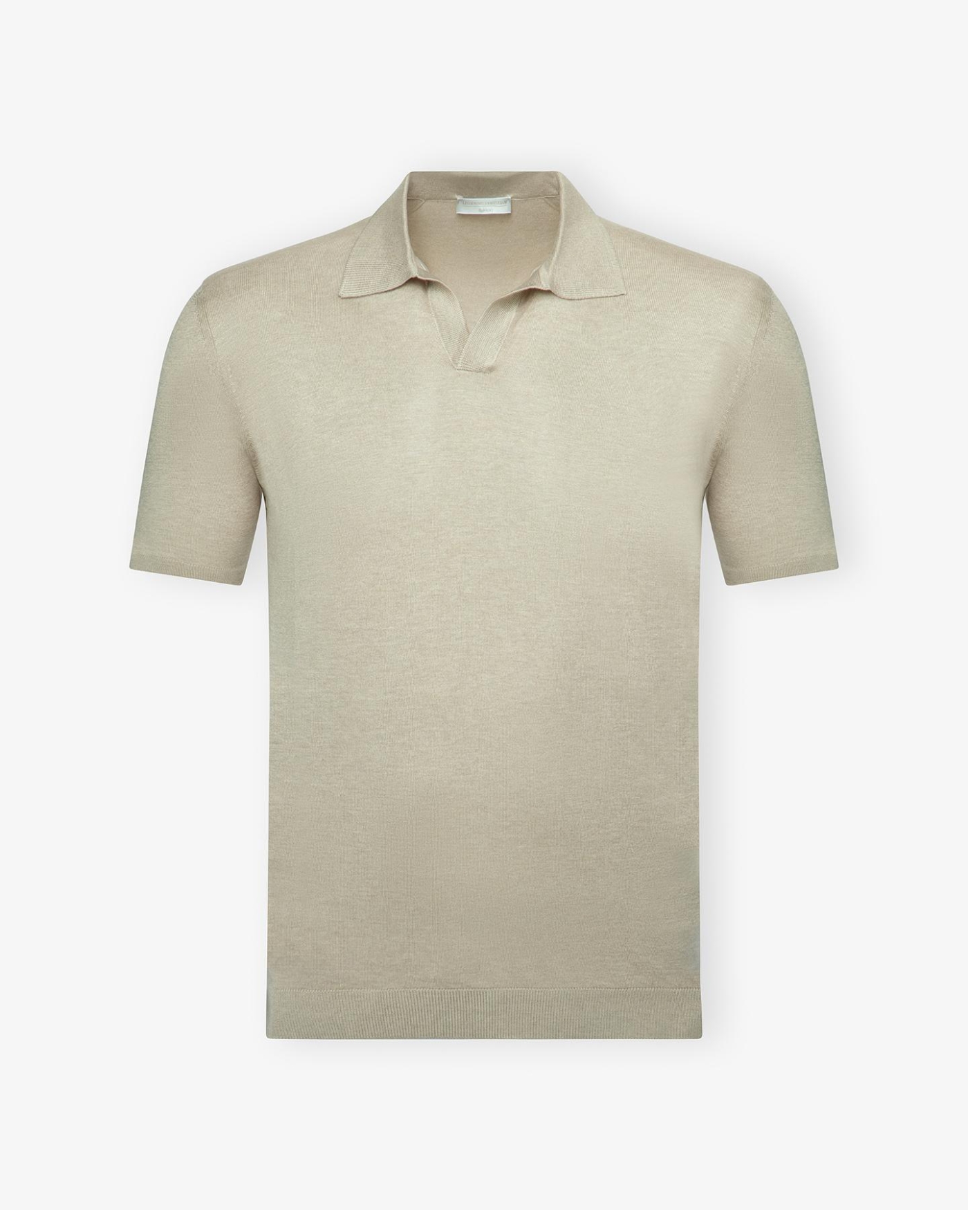 LHDA - Buttonless polo short sleeve - Silk - Sand
