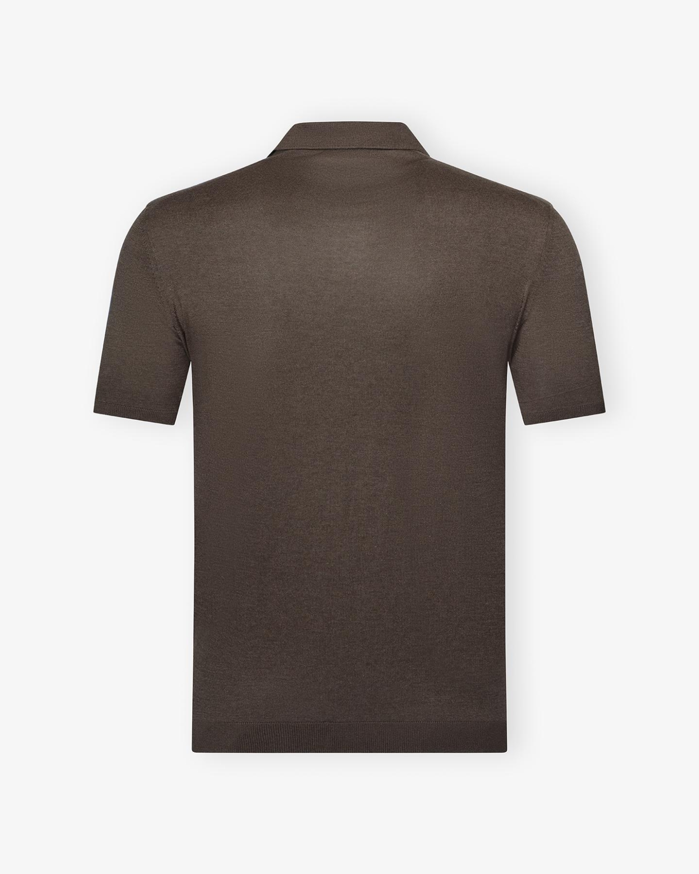 LHDA - Buttonless polo short sleeve - Silk - Brown