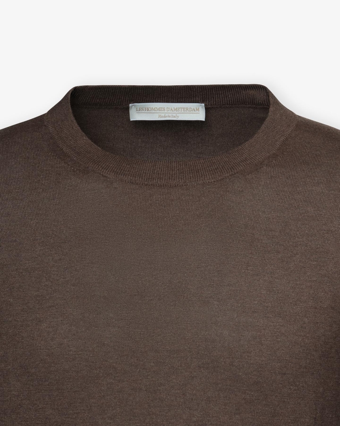 LES HOMMES D'AMSTERDAM LHDA - T-shirt silk - Brown