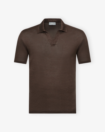 LHDA - Buttonless polo short sleeve - Brown