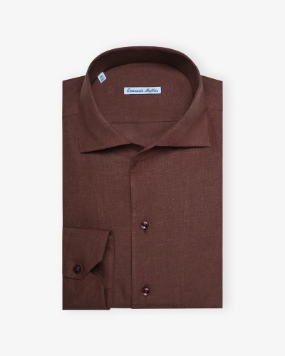 Emanuele Maffeis - Shirt linen - Terracotta