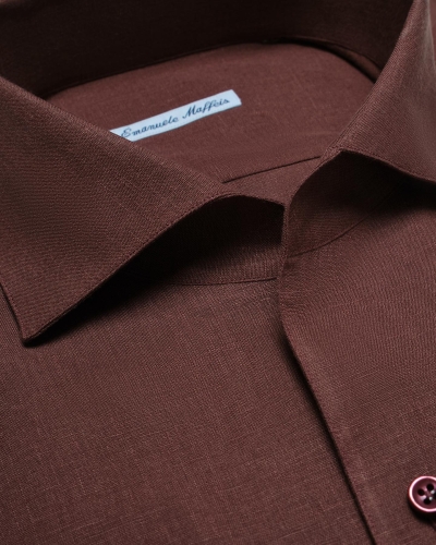 Emanuele Maffeis - Shirt linen - Terracotta