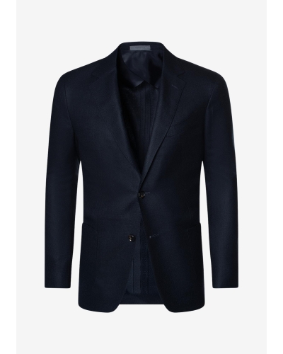 Corneliani - Jacket sartorial light - Wool silk linen - Navy