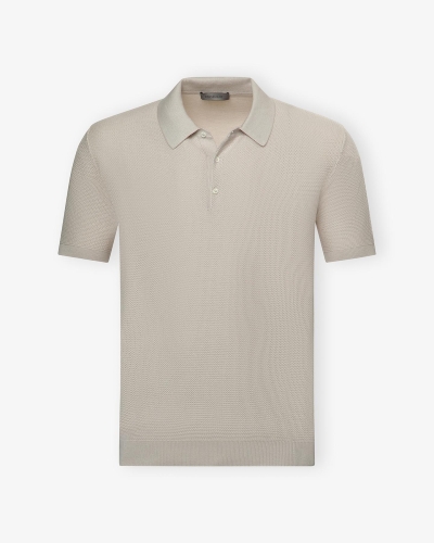 Corneliani - Polo short sleeve cotton - Sand