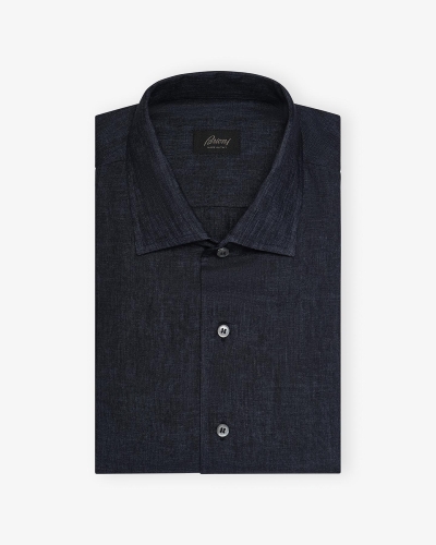 Brioni - Riva shirt linen - Navy